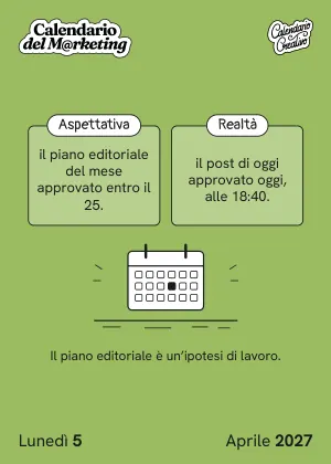Foglio di lunedì 5 aprile: Aspettativa / Realtà